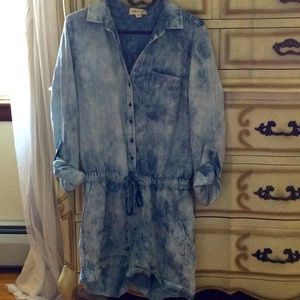 Anthropology one piece Jean shorts romper never worn